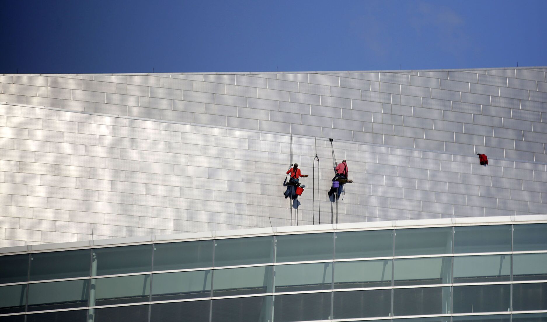 Cleaning the BOK Center